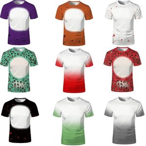 Hommes T-shirts Sublimation Blanc Polyester T-shirt Adulte Enfants D'été Décontracté À Manches Courtes Col Rond Tops T-shirts Vêtements Pour DIY Personnalisé