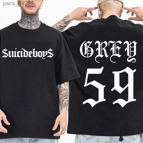 Camisetas masculinas Suicide Boy G59 Rap Singer Hip Music Music Fashion Harajuku O-Chisk Camiseta de manga corta Camiseta Fan Belete YQ240415