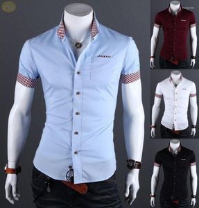 Heren T-shirts Zomer 2023 Camisas Para Hombre De Vestir Elegante Manga Corta Ropa Colores