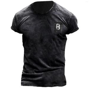 T-shirts pour hommes été 3D impression numérique hommes rétro décontracté sport chemise à manches courtes hommes à manches hauts d'entraînement