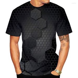 Heren t shirts zomer 3d geometrisch modellering shirt creatief personage mannen t-shirt casual sport grappig