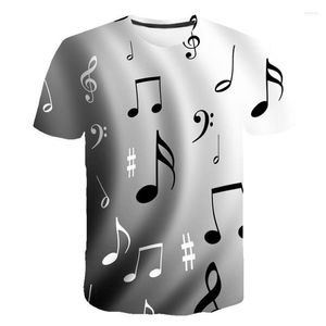 Heren T-shirts Zomer 3D Print Creativiteit Gitaar Muziek Grafisch Voor Mannen Mode Casual T-shirt Persoonlijkheid Interessante Trend T-shirt