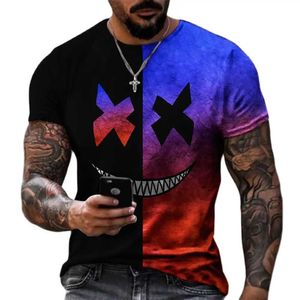 T-shirts masculins Summer 3D Strt Trend Pattern T-shirt pour hommes Hip Hop Style confortable Matériau respirant Coucle Cou court Slve Vêtements T240522