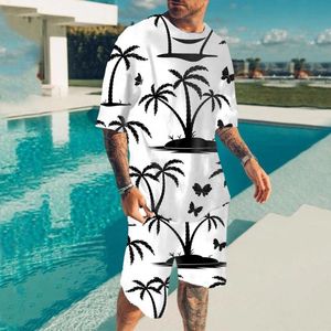 T-shirts voor heren zomer 3D T-shirt trendstijl Hip Hop Street Beach Pants Fashion Men and Women Holiday Suitsmen's
