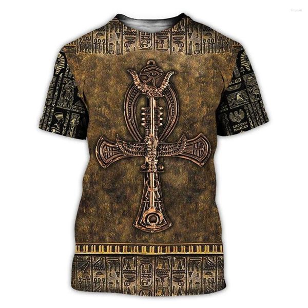 T-shirts pour hommes Summer Ancient Egypt 3D Imprimer T-shirts Streetwear Hommes Femmes Mode surdimensionnée Chemise à manches courtes Enfants Tees Tops Vêtements