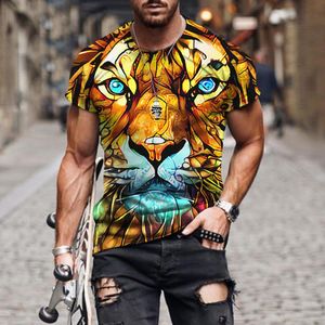 Heren t shirts zomer dier 3D print t-shirt voor mannen mode casual shirt oversized ronde nek t-shirt hoogwaardige straat sport tops