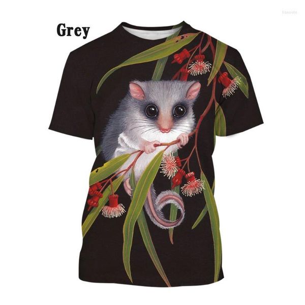 T-shirts pour hommes été Animal mignon planeur de sucre 3d impression T-shirt mode unisexe décontracté personnalité XS-5XL