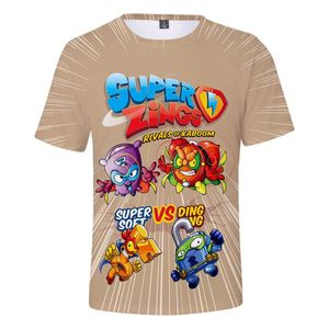 T-shirts pour hommes Summer Boys Cartoon Super Zings Tee Hommes / Femmes T-shirt Enfant Adolescent À Manches Courtes Anime Superzings Vêtements