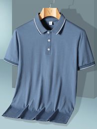 Männer T Shirts Sommer Atmungsaktive Baumwolle Männer Polo Shirts Kurzarm Klassische Feste Polos Kleidung Casual Golf Tees Plus Größe 7XL 8XL 230707