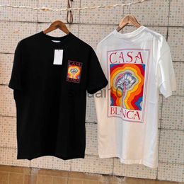 T-shirts voor heren Zomer Casablanca T-shirt Kleur paddestoel letterprint korte mouw Casablanca casual T-shirt voor heren en dames korte mouw J230731