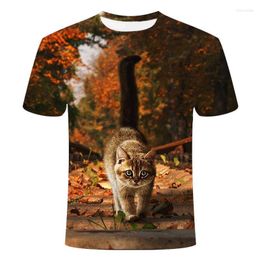 T-shirts pour hommes été décontracté T-shirt Animal pour hommes orang-outan/singe imprimé en 3D haut drôle manches courtes col O surdimensionné