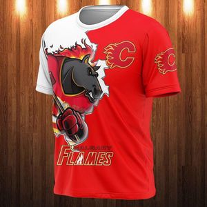 Camisetas de hombre Verano Casual Top Camiseta de hombre Moda Blanco y rojo Hockey T-shirtMen's