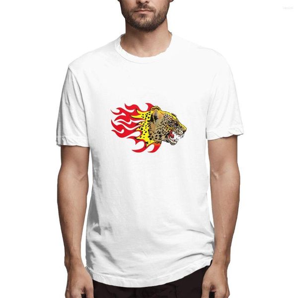 T-shirts pour hommes été guépard léopard féroce impression drôle hommes haut tendance hommes T-shirt Cool chemise mâle T-shirt