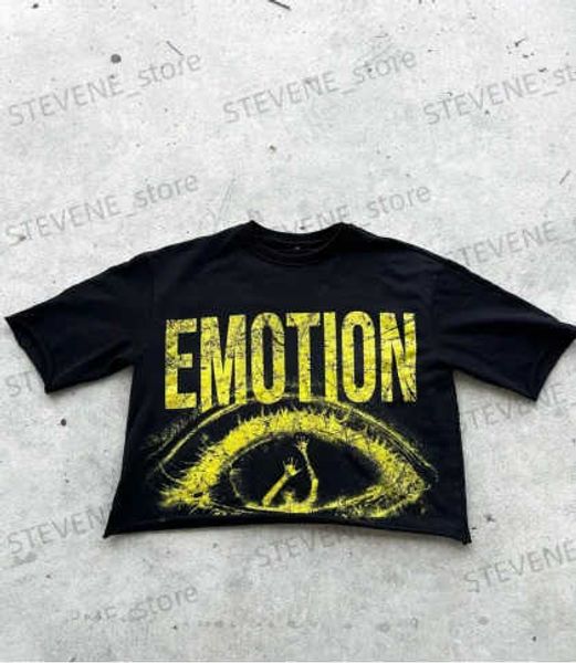 T-shirts pour hommes Été classique lettre motif imprimé court T-shirt Y2k style coréen quotidien décontracté simple goth mode haut hommes à manches courtes T240325