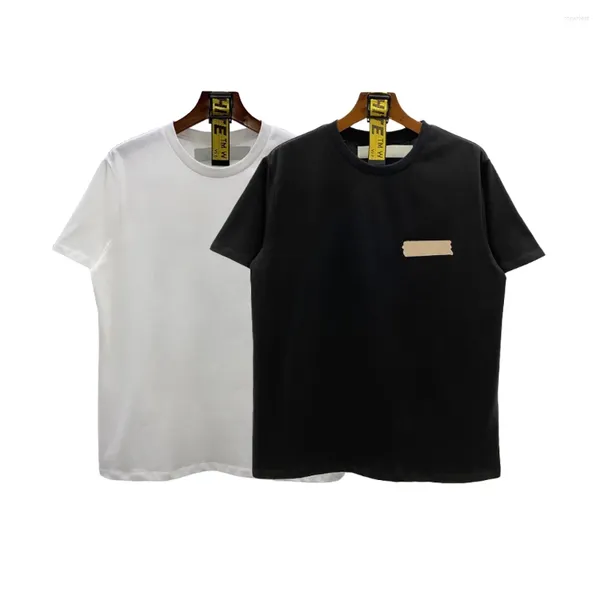 Camisetas para hombre Verano Clásico Algodón de manga corta Tela de doble hilo Impresión de alta definición Exclusiva camiseta de pareja de alta calidad