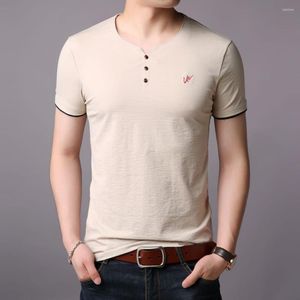 Heren t shirts zomer kraag T-shirt t-shirt mannen kleding Chinese stijl ademende casual korte mouwen tops w5546