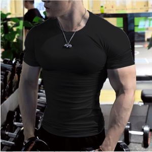 T-shirts pour hommes Été Compression Gym t-shirt Hommes Bodybuilding Fitness Chemise À Manches Courtes Running Football T-shirts Sport Top Homme Football Vêtements 230727