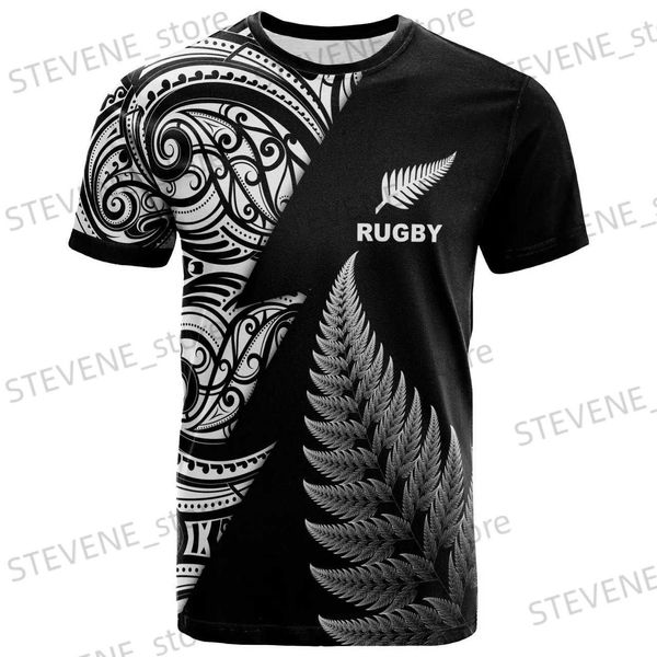 Camisetas para hombres Coolness de verano RUGBY Jersey Moda para hombres Ropa deportiva Camisetas Cuello redondo Chicos Manga corta Tops sueltos de gran tamaño Hombre Casual Tee T231220