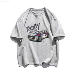 T-shirts hommes Summer Cotton Hommes T-shirt Rally Legend Lancia Delta Integrale Car Print T-shirt à manches courtes de grande taille Tee-shirt surdimensionné Top Z0221