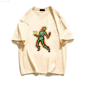 Heren t-shirts zomer katoen mannen t-shirts schedel skeletafdruk grafische vrouwen oversized t shirt streetwear vintage heren kleding gratis verzending z0221