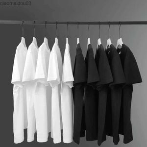 T-shirts masculins Coton Coton Tshirt solide Mentes à manches courtes Fashion confortable Brands de marque Blanc Vêtements noirs t-