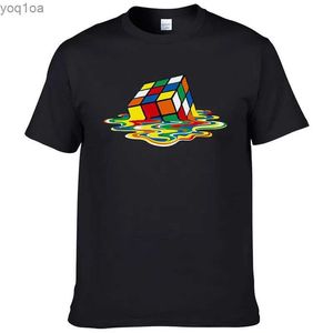 T-shirts voor heren zomer katoen t-shirt rubiks kubus printing t-shirt grappige hipster grafisch tee shirt top unisex man korte mouw coole tees #304l2404