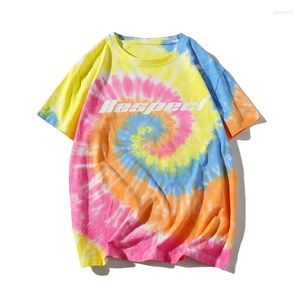 Hommes T-shirts D'été Coton T-shirts Hommes Imprimé Tie-dye Tees Hommes Hip Hop Rue Plus La Taille Couple Mode À Manches Courtes Tops Homme