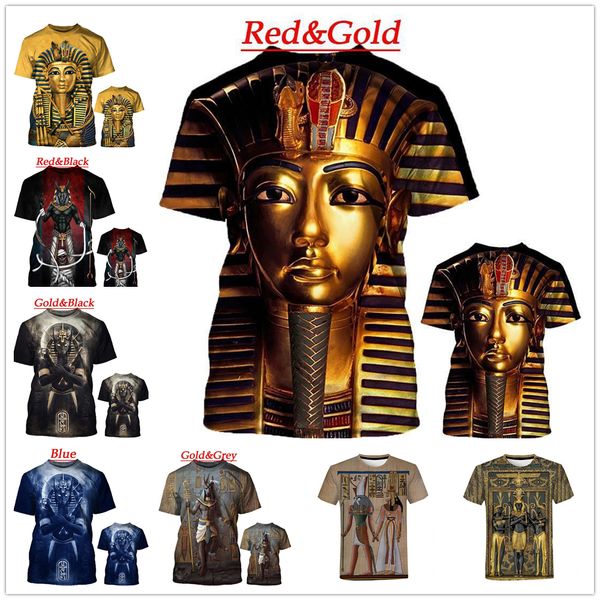 T-shirts pour hommes Été Creative Casual T-shirts Impression 3D Style rétro Pharaon égyptien T-shirt à manches courtes pour hommes Top Drop 230206