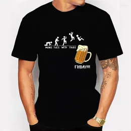 T-shirts pour hommes été Design créatif bière semaine t-shirts 3D imprimé T-shirt mode Cool adolescents drôle col rond hauts de sport mâle
