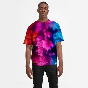 T-shirts pour hommes été col rond impression 3D prune Art t-shirt surdimensionné Osmanthus motif conception à manches courtes lâche Streetwear petit haut