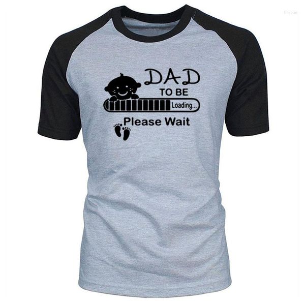 Camisetas de verano para hombre, papá para ser divertido esperando bebé cargando camisetas casuales de manga corta con cuello redondo para hombre, camisetas de moda para hombre