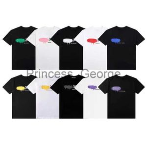 Camisetas de hombre Diseñador de verano Luxurys Trends marca Palm Camisetas de hombre Angels Citys Carta impresa Camiseta suelta Tops Hombre Camisa de calle casual Camiseta de algodón rociado x0706