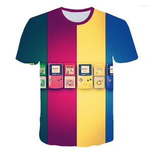 Heren t shirts zomers mode 3D game console patroon elementen tees tops dagelijkse casual korte mouwspellen heren shirt