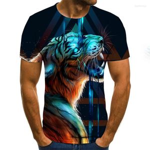 Hommes t-shirts été mode 3D T-shirt Animal tigre imprimer vêtements rue décontracté Harajuku conception personnalité à manches courtes