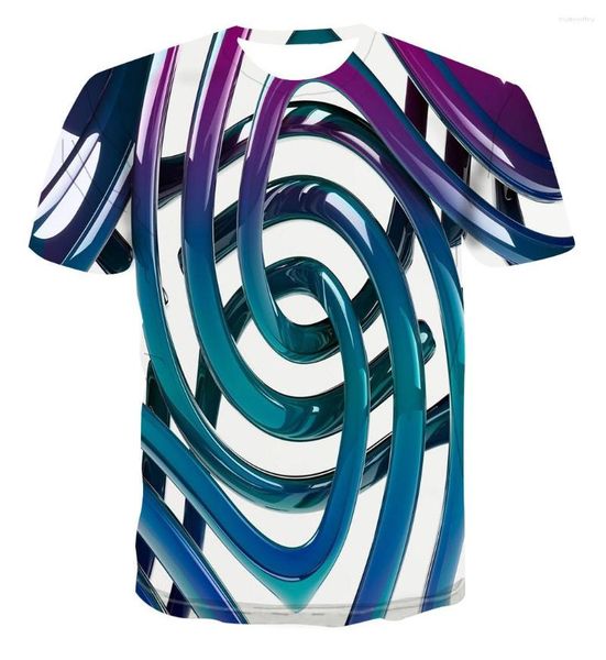 Camisetas para hombre Moda de verano Camiseta con tecnología 3D Ropa estampada Casual y divertido Top ancho de manga corta