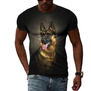 T-shirts masculins T-shirts graphiques de chien d'animaux de mode d'été pour hommes décontracté 3d imprimé hip hop harajuku personnalité rond couche à manches courtes top 2443