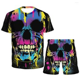 T-shirts pour hommes Mode d'été Casual Hommes Personnalité drôle Hip Hop 3D-T Shirt Costume à manches courtes Grande taille