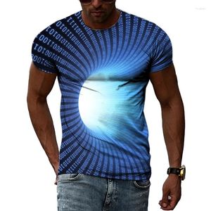 Camisetas para hombres Fashion de verano casual tridimensional 3D impresión camiseta camiseta ciencia y tecnología patrón de ropa camiseta withshortsleves