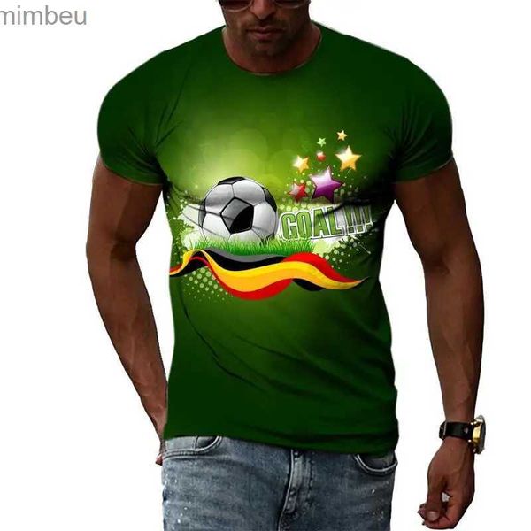 T-shirts pour hommes Mode d'été Football Image T-shirts pour hommes Casual 3D Imprimer Tee Hip Hop Harajuku Personnalité Col rond Manches courtes L240110