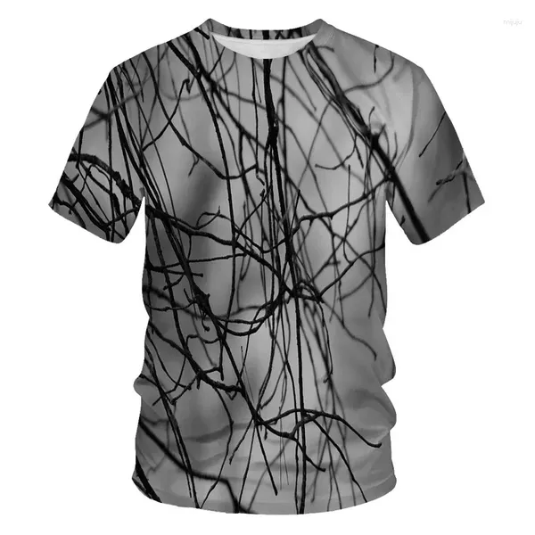 T-shirts masculins Modies de mode d'été et t-shirts 3d Starry Sky Print Casual Fantasy Vêtements surdimensionnés xxs-6xl