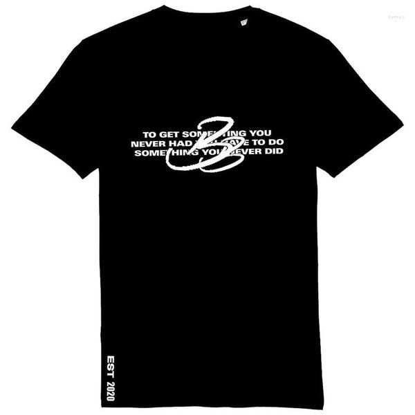 T-shirts pour hommes mode d'été hommes à la mode rue couleur unie lettre pur coton t-shirts manches impression 3D chemise tenue O cou voyage Streetwear