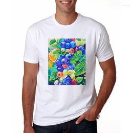 T-shirts pour hommes Chemise à la mode d'été Fruit Citron / Myrtille / Ananas Impression 3D Hommes Femmes Casual Coton