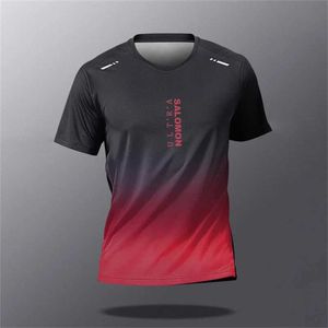T-shirts masculins à la mode à la mode et à la badminton badminton Top rapide drymens boxtrainsport chemise extérieur T-shirt de course décontracté J240506