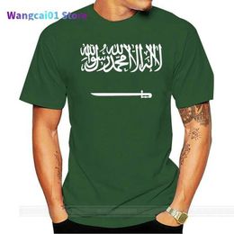 Heren T-shirts Summer Fit Slim Men T-shirts 100% Saoedi-Arabië DIY Gratis aangepaste naam nummer Natie vlag Sa Arabisch Arabisch gedrukt T-shirt 0301H23
