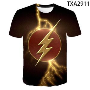 Camisetas de verano para hombre, camiseta 3D de película Flash, ropa de calle informal para niño y niña, camiseta estampada a la moda para hombre y mujer