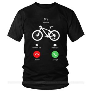 T-shirts voor heren zomer grappig mijn MTB Mobile roept om te rijden om shirt te rijden met korte mouwen mountainbiker minnaar t-shirt fietsen t-shirt cadeau T-shirt kleding 230418