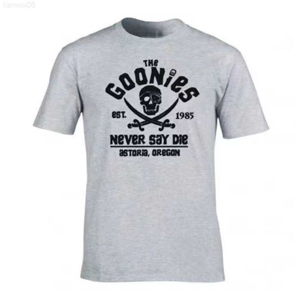 Camisetas de hombre Summer Goonies Camiseta de algodón de hombre Skull Pirate Print Moda de manga corta Mujer Hip Hop Camiseta de gran tamaño Envío gratis Z0221