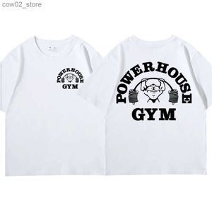 T-shirts voor heren Zomer Gym T-shirts 100% katoen Oversized dames T-shirt Grafische print Sportieve mannen Tee Hoge kwaliteit herenkleding Gratis verzending Q240201