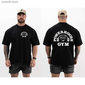 T-shirts voor heren Summer Gym T-shirts katoen oversized heren T-shirt grafische print sport vrouwen tee hoogwaardige mode herenkleding gratis verzending T240105