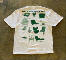 Camisetas para hombres Verano Harajuku retro saturado mesa y silla patrón impreso camiseta hombres y2k punk casual de gran tamaño camiseta de algodón suelta top J240120